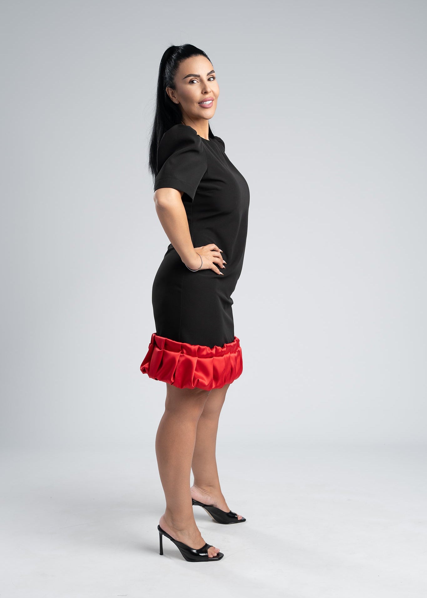 Lady – Rochie elegantă cu detaliu din tafta Imagine secundară a produsului