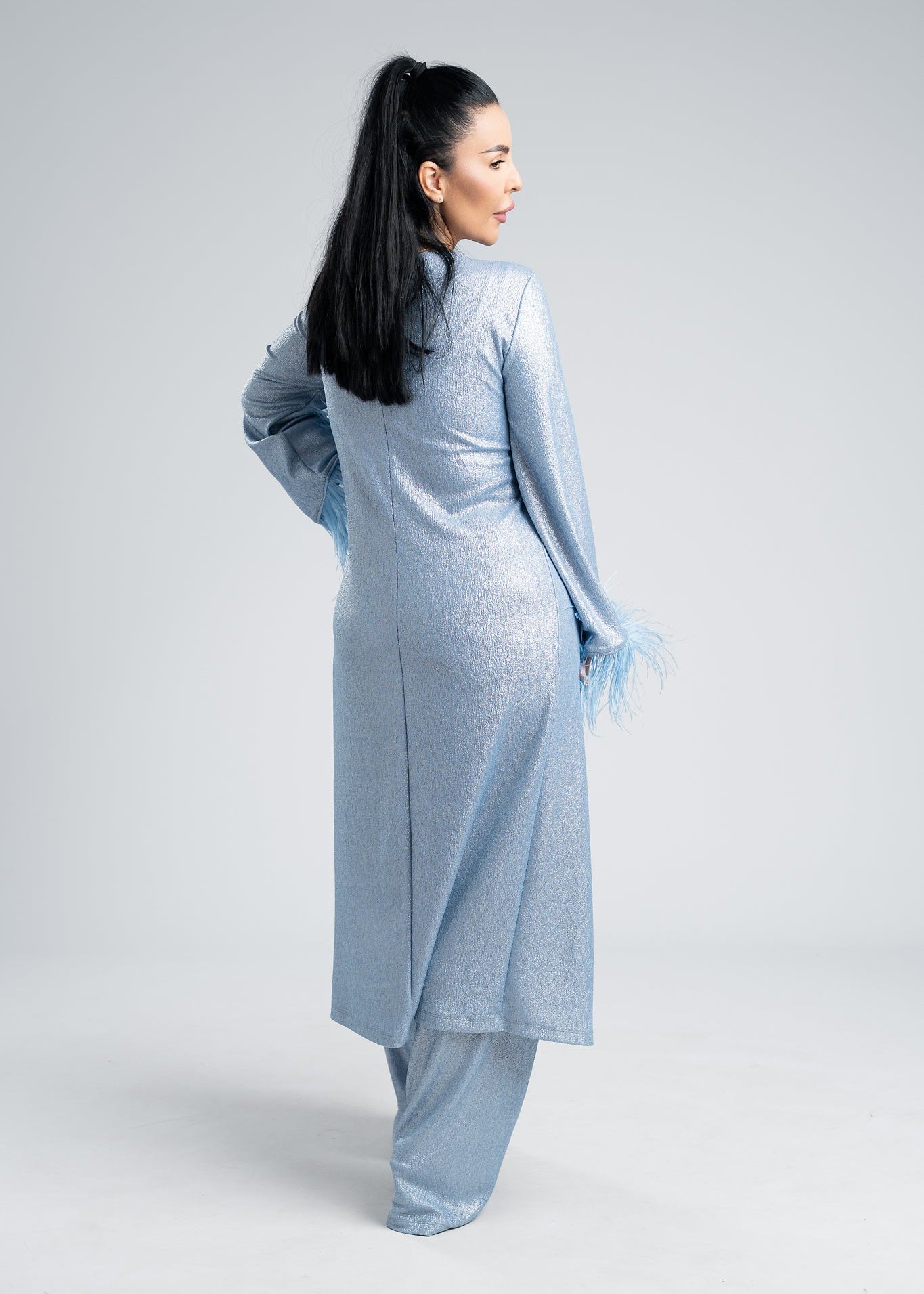 Costum 2 piese material lurex - SANDRA