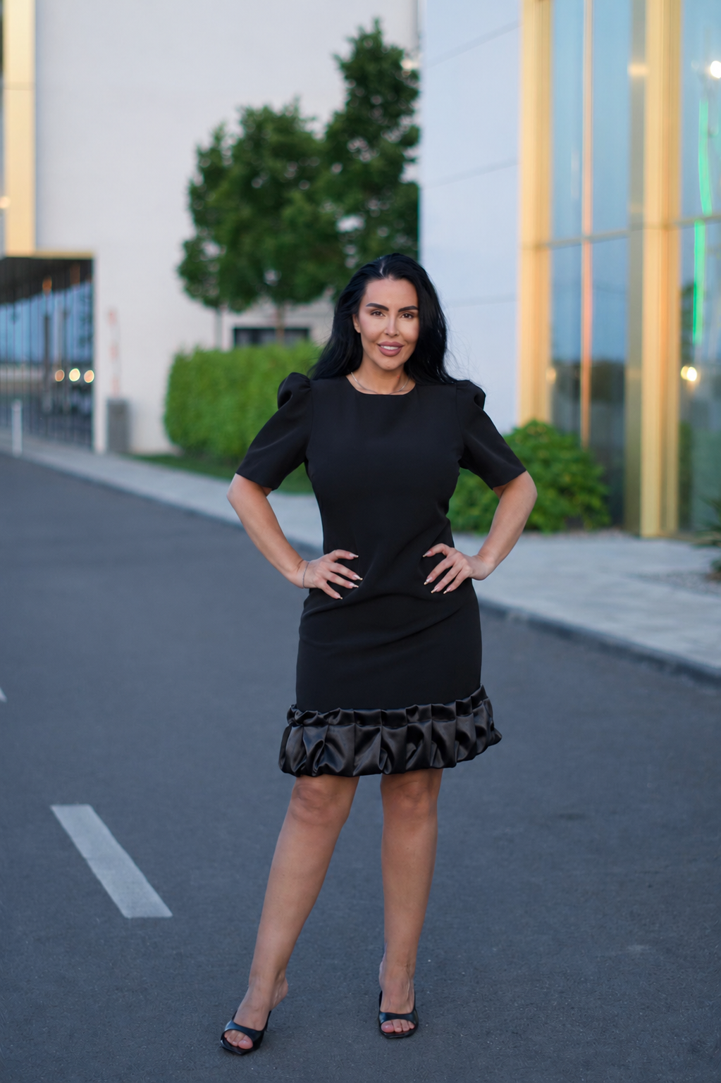 Lady – Rochie elegantă cu detaliu din tafta Imagine secundară a produsului