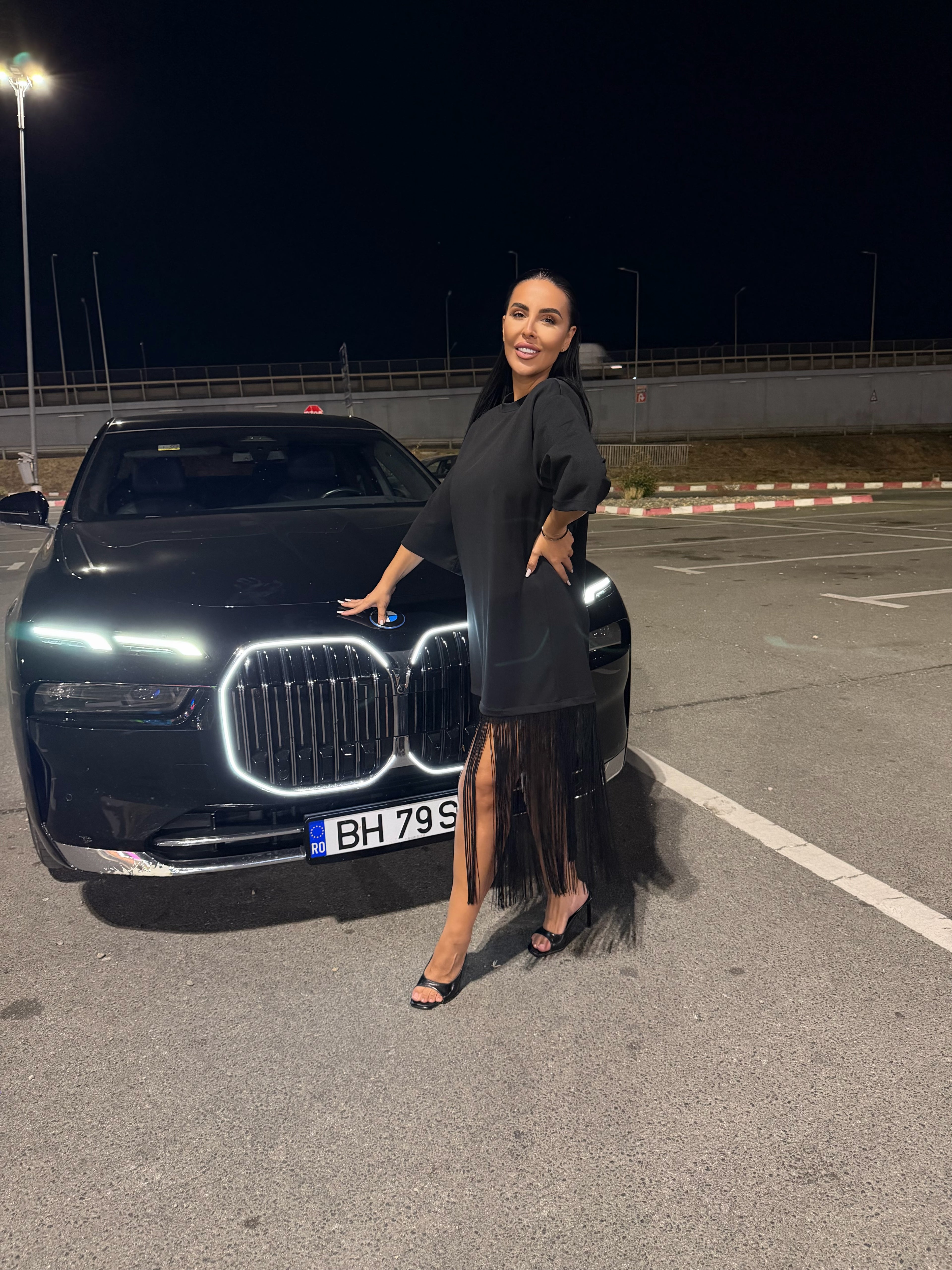 Tricou tip rochie cu franjuri