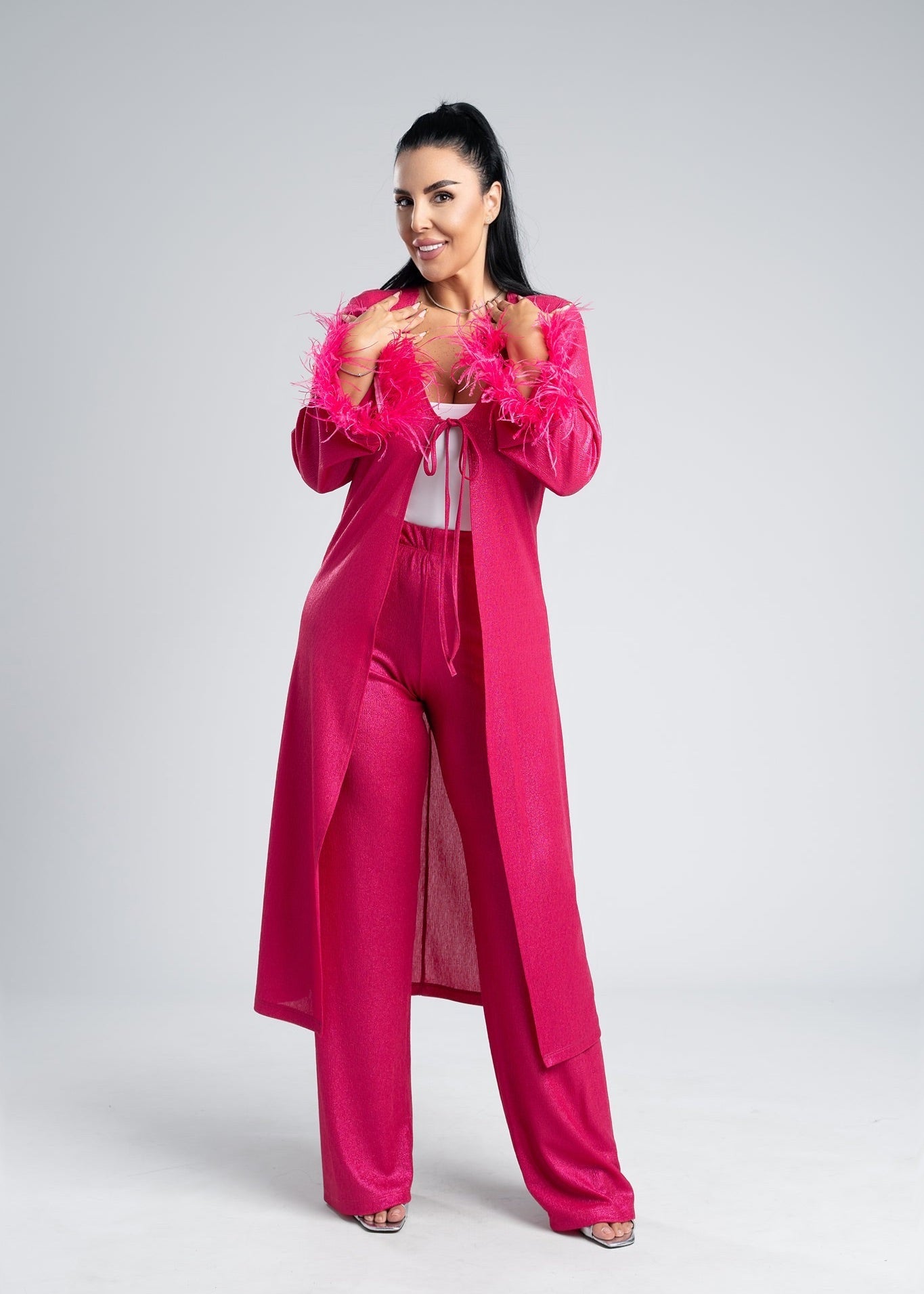 Costum 2 piese material lurex - SANDRA