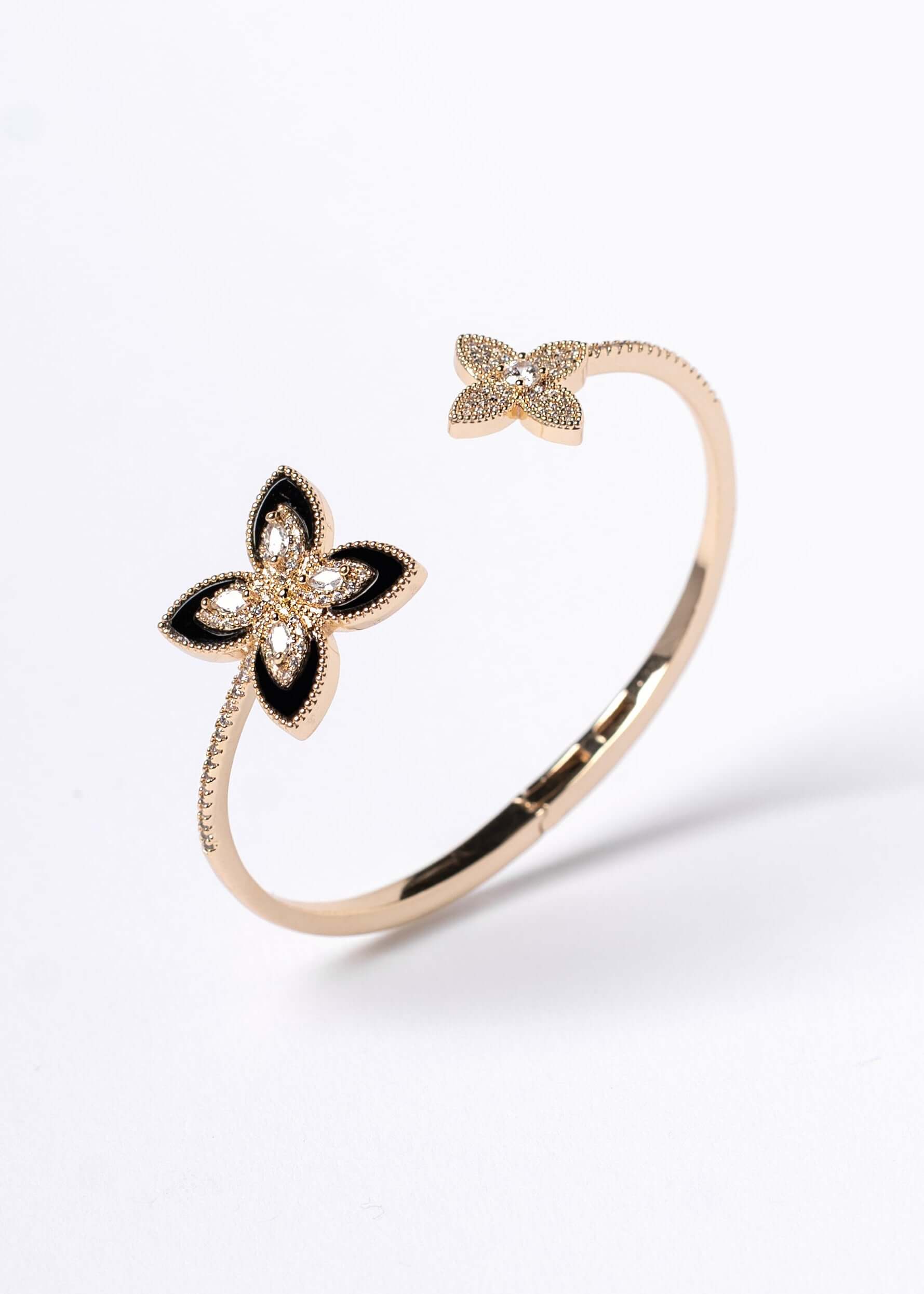 Set Brățară + Inel Floral Embrace – Bijuterii Sia House