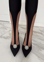 SIA Colanți negri cu decupaj frontal - "FRONT CUT"