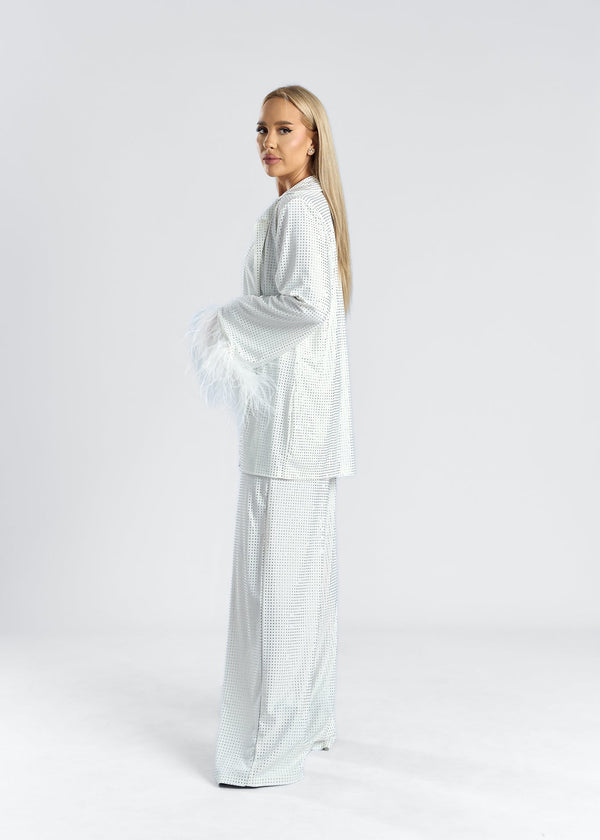 Compleu Bling Miray - set 3 piese lycra cristale elegant