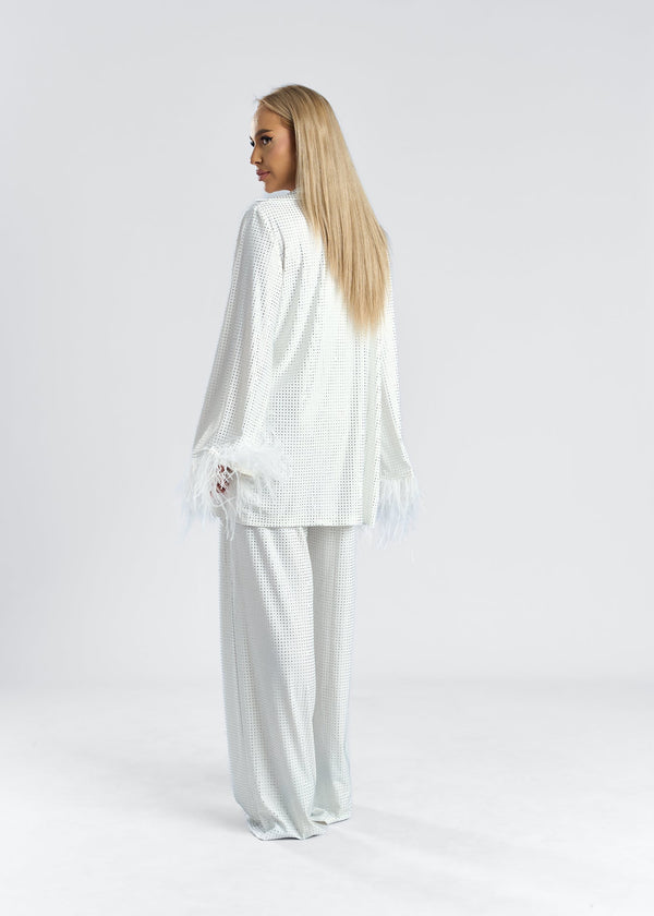 Compleu Bling Miray - set 3 piese lycra cristale elegant
