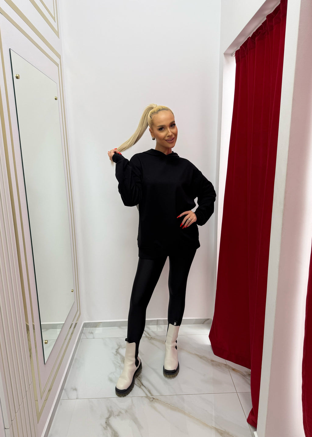 SIA Hanorac cu spate strălucitor, plasa - "MAGIC" hoodie