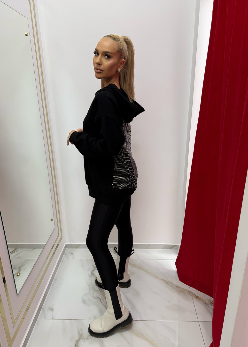 SIA Hanorac cu spate strălucitor, plasa - "MAGIC" hoodie