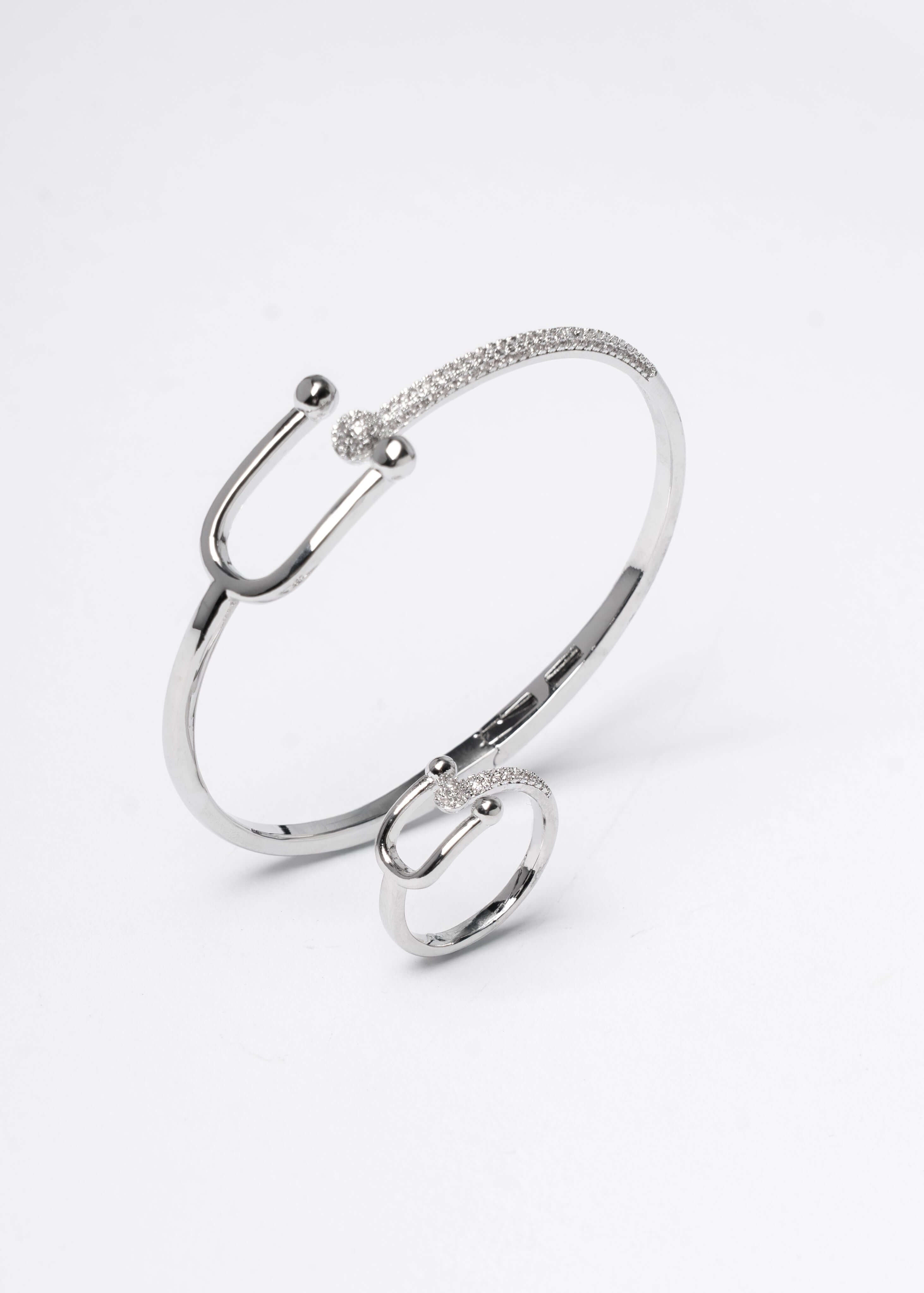 Set Brățară + Inel SIA Spark din oțel inoxidabil placat