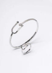 Set Brățară + Inel SIA Spark din oțel inoxidabil placat