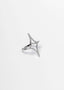 Alt Tag: Inel stea Double Star Ring, stea dublă deschisă cu cristale, inel statement argintiu, vedere laterală