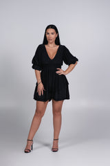 Rochie mini Crystal Glow din lycra cu cristale – SIA House of Dresses