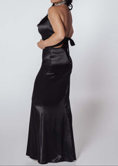 Rochie Bling Enchant - lungă mătase cu bijuterie