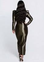 SIA Rochie LUNEVA midi - lycra premium dens, ușor elastic, look spectaculos