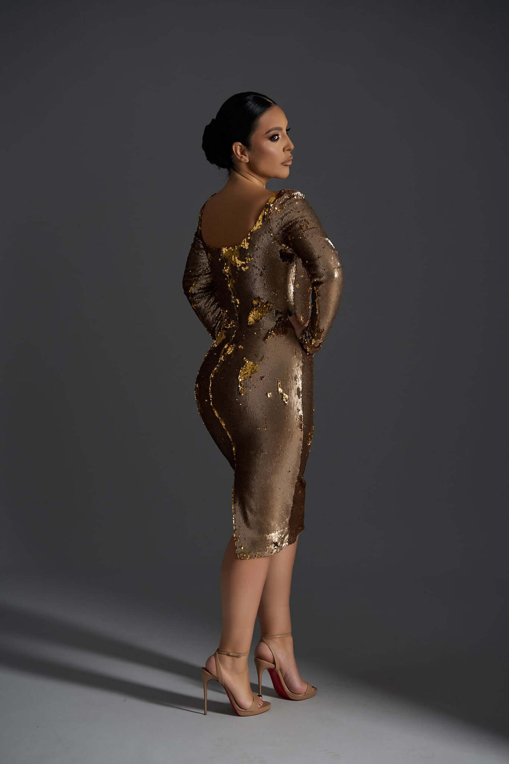 Eclipse Desire - Rochie midi elegantă cu paiete reversibile Sia House Sia House pentru femei elegante