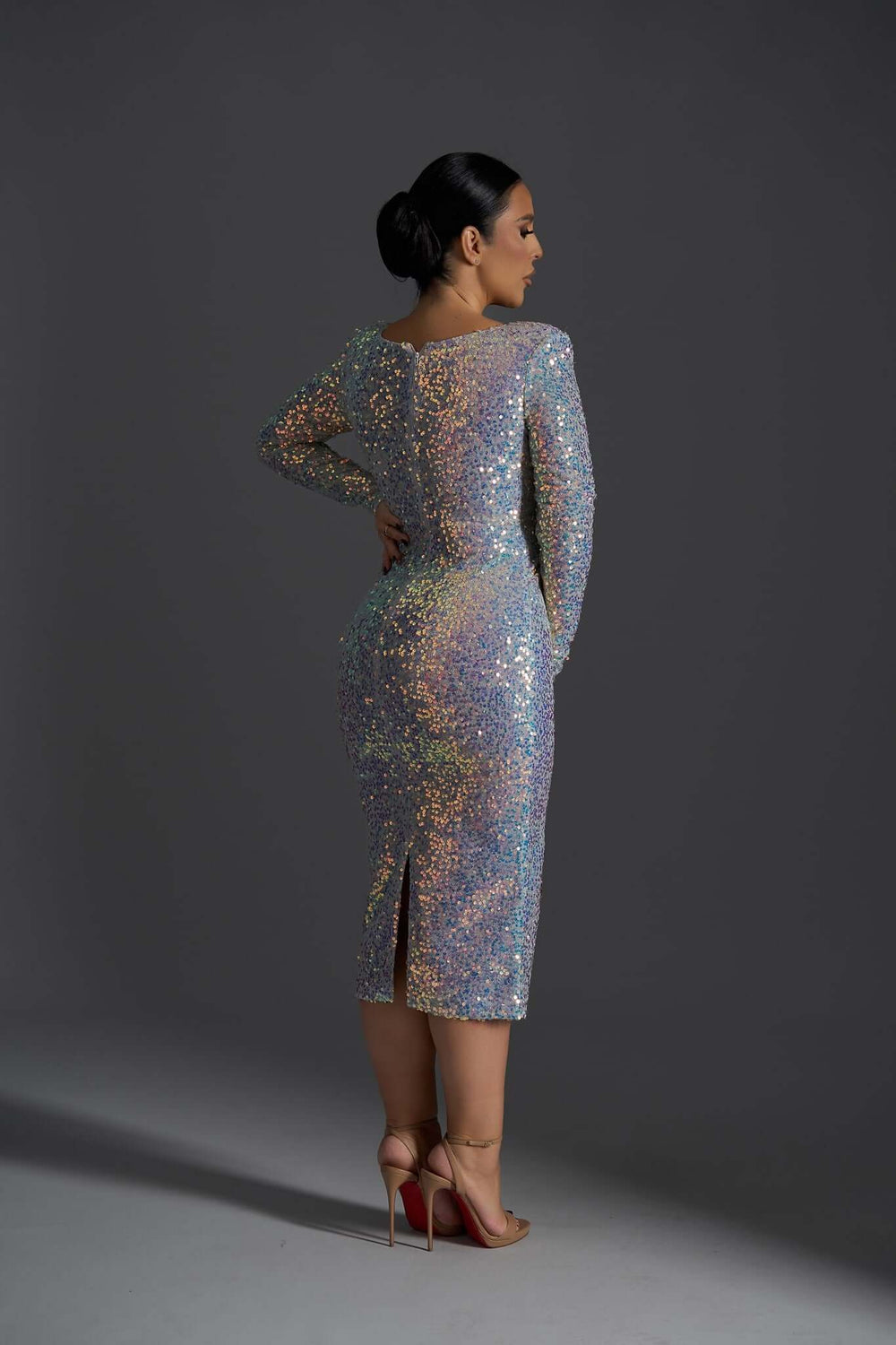 Rochie Midi Savage Pearl cu Paiete Multicolore - Sia House Sia House pentru femei elegante