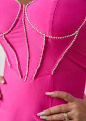 Rochie Mirabelle de seară din lycra roz intens - Sia House Sia House pentru femei elegante