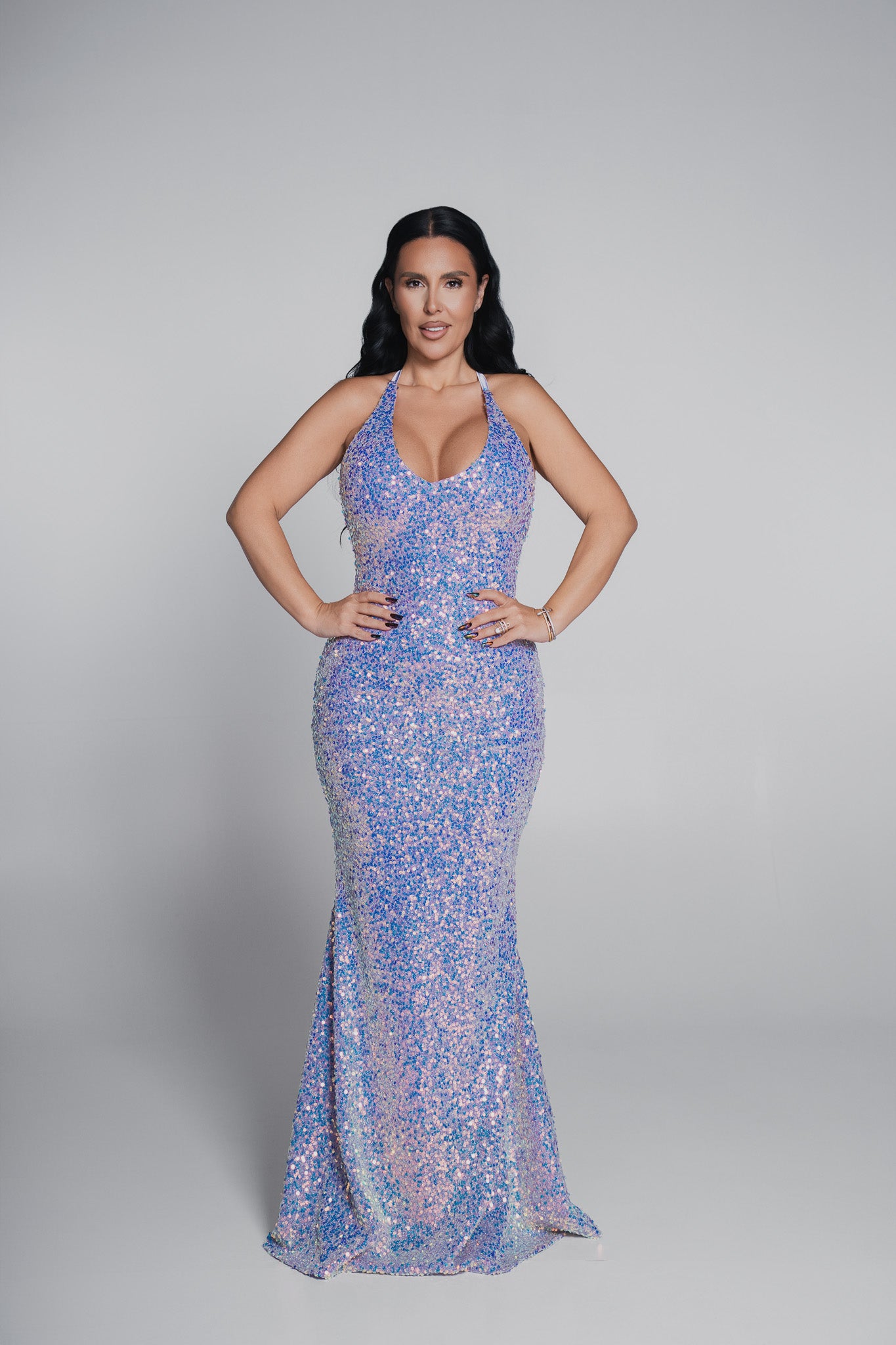 Bling Siren - Rochie sirenă cu paiete multicolore Sia House