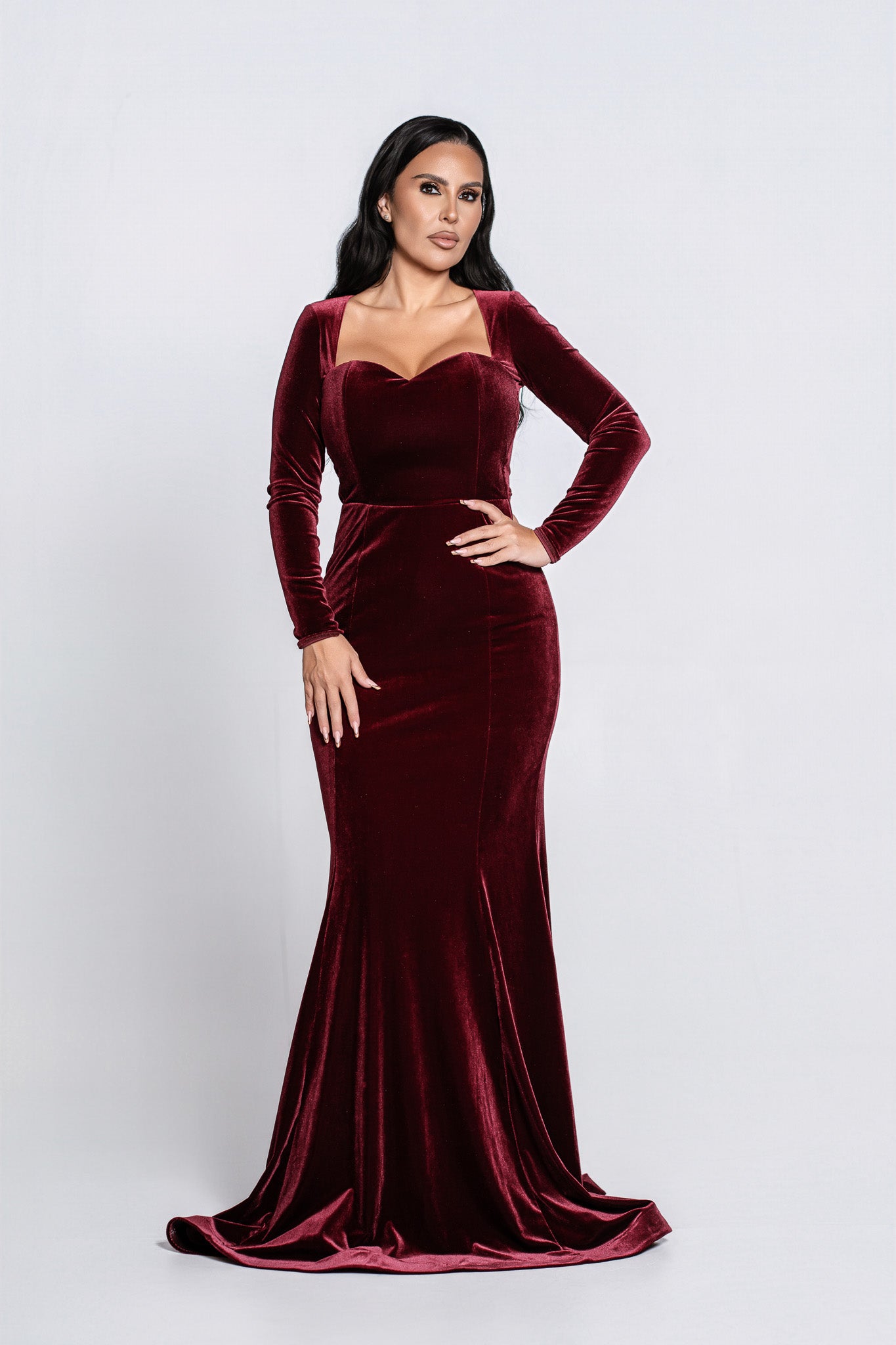 Rochie Lungă Velvet Noir din Catifea - Sia House