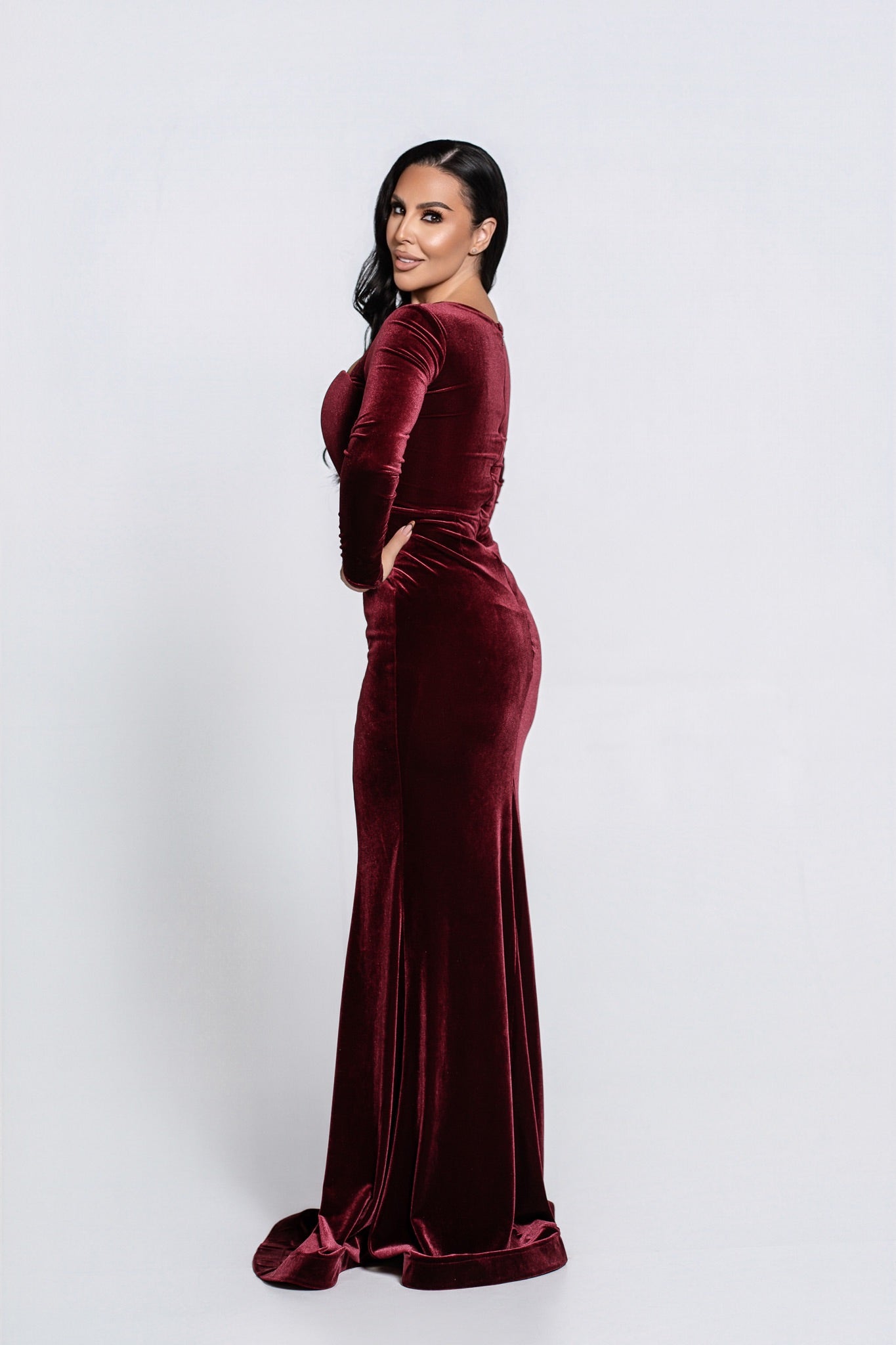 Rochie Lungă Velvet Noir din Catifea - Sia House